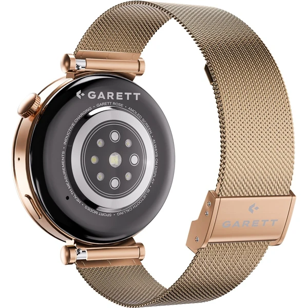 Garett Smartwatch růžově zlatá ocel - Chytré hodinky - Obrázek F5XD000N01