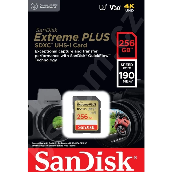 SanDisk SDXC karta 256GB Extreme PLUS - Paměťové karty - Obrázek F632000P01