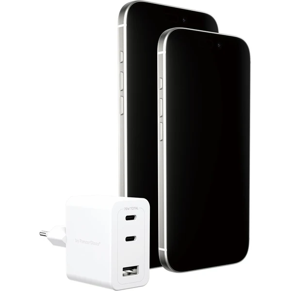 PanzerGlass® empower nabíječka Turbo GaN (70 W) 2x USB-C + 1x USB-A, bílá - Nabíječky - Obrázek F63J000K01
