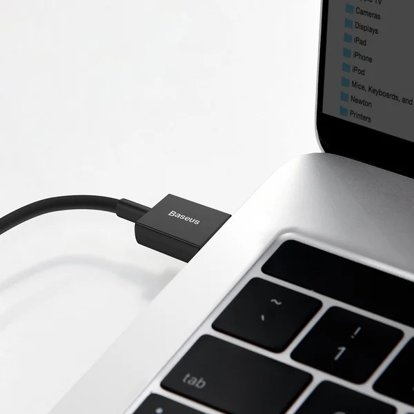 Baseus Superior USB-A/USB-C napájecí kabel 66W 2m černý - Kabely a redukce - Obrázek F66E300401