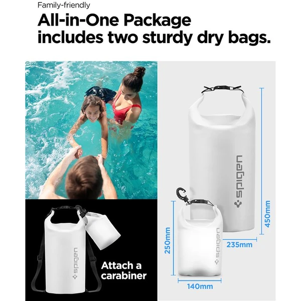 Spigen Aqua Shield WaterProof Dry Bag 20L + 2L A630 bílý - Pouzdra - Obrázek F6N5000701
