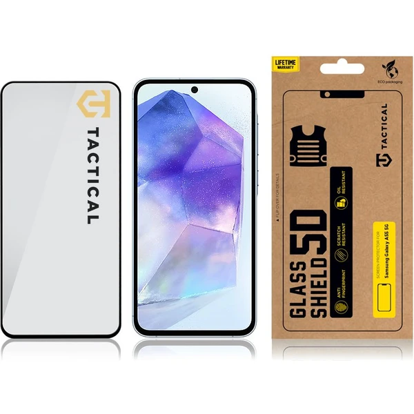 Tactical Glass Shield 5D sklo Samsung Galaxy A55 5G černé - Ochranné folie a skla - Obrázek F783000K01