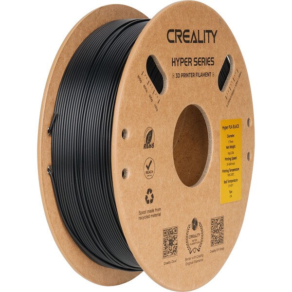 Creality Hyper PLA filament 1,75 mm 1 kg černá Černá