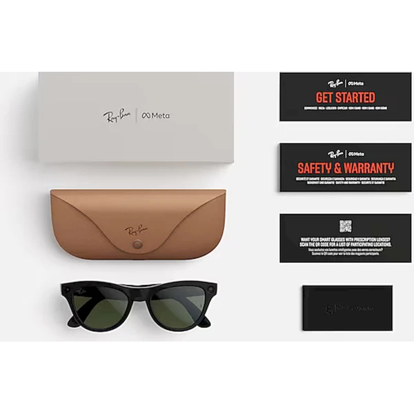 Meta RAY-BAN Skyler Gen2 (Standardní) chytré lesklé brýle (zatmavovací - čirá/zelená) černé - AR brýle - Obrázek F8AJ000K01