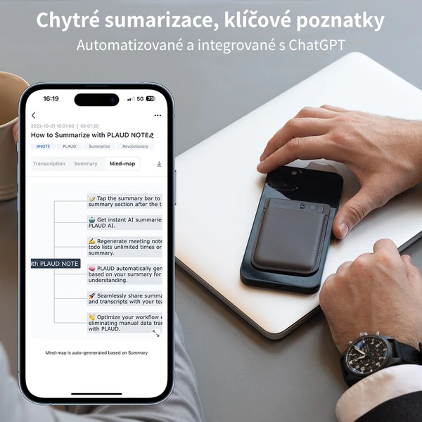 Plaud Note AI záznamník černý - Záznamová zařízení - Obrázek F8O6000J01