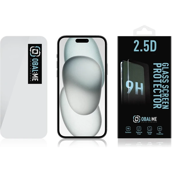 Obal:Me 2.5D Tvrzené sklo Apple iPhone 15/16 čiré - Ochranné folie a skla - Obrázek F8U0000K01
