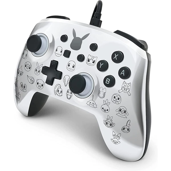 PowerA Enhanced drátový herní ovladač - Pikachu Black & Silver (Switch) - Herní ovladače - Obrázek F941G00101