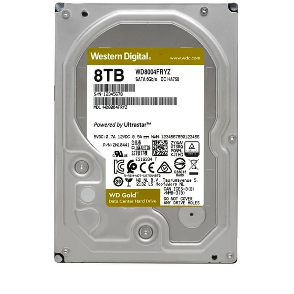 WD Gold (WD8004FRYZ) HDD 3,5" 8TB - Pevné disky - Obrázek F9KQ600301