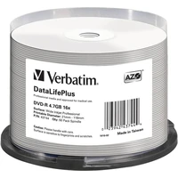 VERBATIM DVD-R(50 ks)Spindle/Printable/16x/4.7GB/WIDE PRINTABLE SURFACE NON-ID - Optické disky