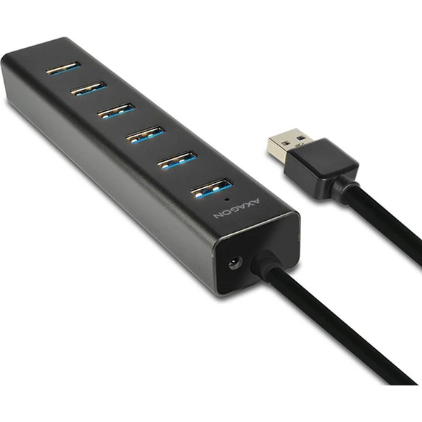 AXAGON HUESA7BP 7x USB3.0 ALU CHARGING hub vč. AC adapteru - USB huby - Obrázek FA7HF00101