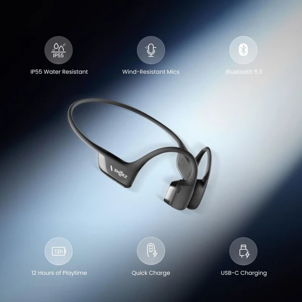 Shokz OpenRun Pro 2 (USB-C) bezdrátová sluchátka černá - Sluchátka - Obrázek FATA000N01