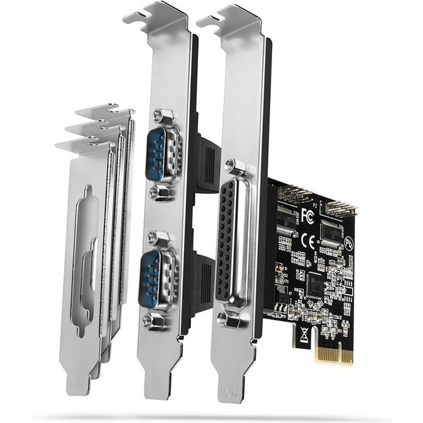 AXAGON PCEAPSN PCIe řadič 1x paralelní (LPT) + 2x sériový port (RS232) 250 kbps vč. LP