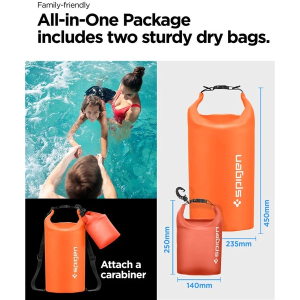 Spigen Aqua Shield WaterProof Dry Bag 20L + 2L A630 oranžový - Pouzdra - Obrázek FBN5000701