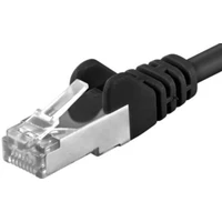 PremiumCord RJ45/RJ45 Cat5e UTP patch kabel 0,25m černý - Kabely a redukce