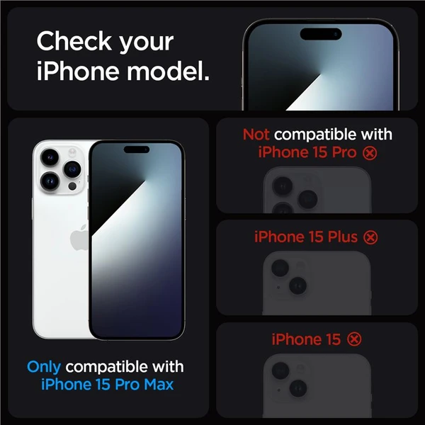 Spigen Glass tR EZ Fit 2 Pack tvrzené sklo iPhone 15 Pro Max čiré - Ochranné folie a skla - Obrázek FCZ8000601