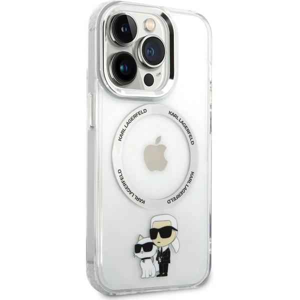 Karl Lagerfeld IML Karl and Choupette NFT MagSafe zadní kryt pro iPhone 15 Pro čirý - Pouzdra - Obrázek FDB3000J01