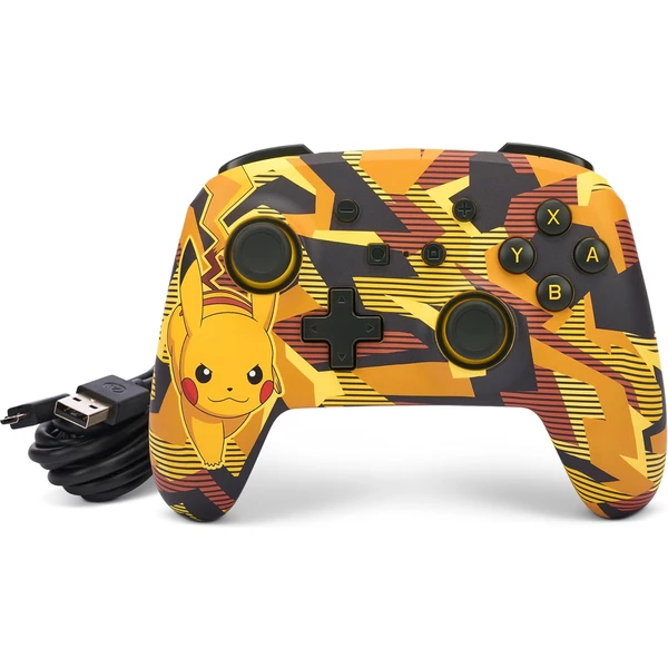 PowerA Enhanced drátový herní ovladač - Camo Storm Pikachu (Switch) - Herní ovladače - Obrázek FDQS100501