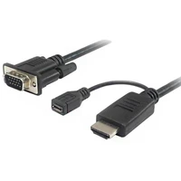 PremiumCord VGA/HDMI redukce s napájecím MicroUSB-B 2m černá - Kabely a redukce
