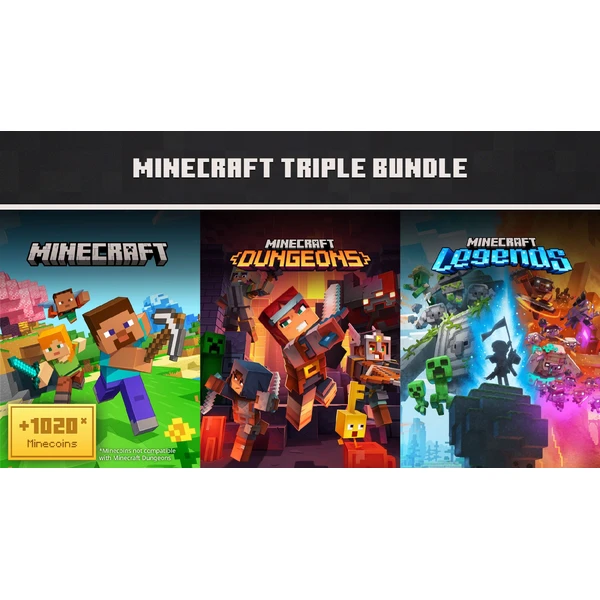 Minecraft Triple Bundle (Xbox Series/Xbox One) - Digitální hry pro Xbox Series - Obrázek FGQD000J01