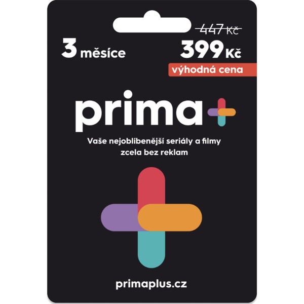 Dárková karta PRIMA+ 3 měsíční předplatné