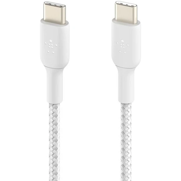 Belkin BOOST Charge Braided USB-C/USB-C napájecí kabel 60W 2m bílý - Kabely a redukce - Obrázek FHQF000N01