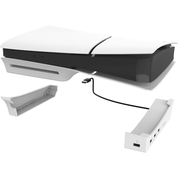 iPega P5S008 Horizontální Stojan s USB HUB pro PS5 Slim/PS5 Pro bílý - Stojánky - Obrázek FIU0000K01