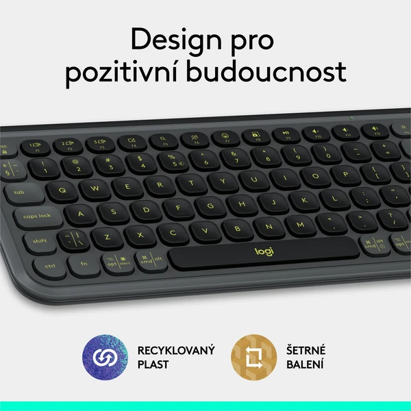 Logitech POP ICON KEYS (US) klávesnice grafitová - Klávesnice - Obrázek FIU8000O01