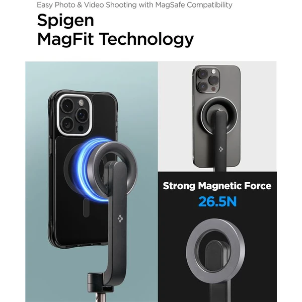 Spigen MagSafe Tripod Selfie Stick černá - Držáky - Obrázek FJA1000P01