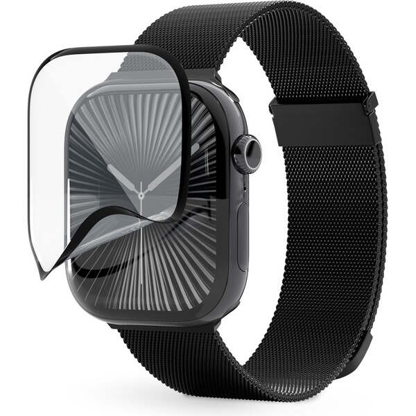 iWant 3D+ FlexiGlass pro Apple Watch 44mm s aplikátorem Čirá