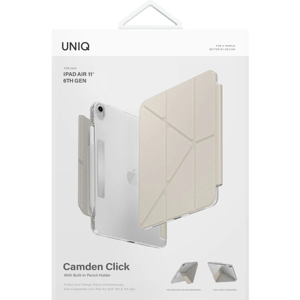 UNIQ Camden Click pouzdro iPad Air 10.9" (2022/20)/Air 11" (2026/25/24) béžové - Pouzdra - Obrázek FKD5000O01