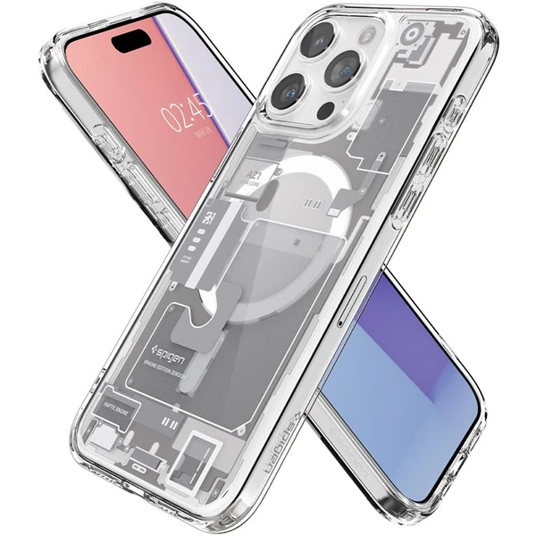 Spigen Ultra Hybrid MagFit kryt iPhone 15 Pro Max zero one bílý - Pouzdra - Obrázek FKHA000601