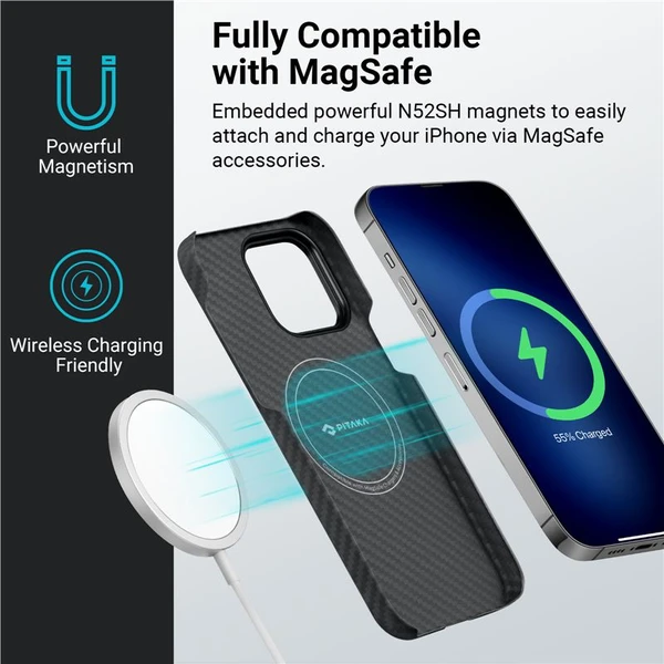 Pitaka MagEZ 3 1500D case, black/grey - iPhone 14 Pro - Pouzdra - Obrázek FML9000601