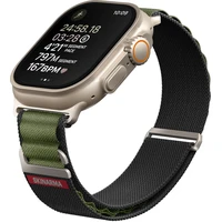 SKINARMA Kobu řemínek Apple Watch 49/45/44/42 mm olivově zelený - Řemínky