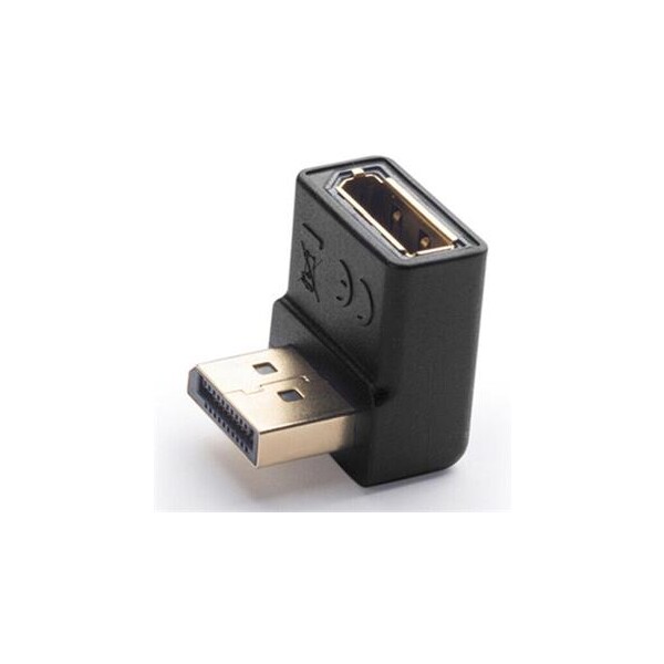 PremiumCord DisplayPort 1.2 dolů zahnutý adapter 90°, male/female, pozlacené konektory