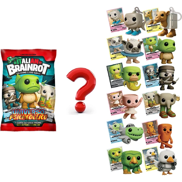 Italian Brainrot TCG Blind Box 3D klíčenka + Promo karta - Klíčenky - Obrázek FO6L000K01