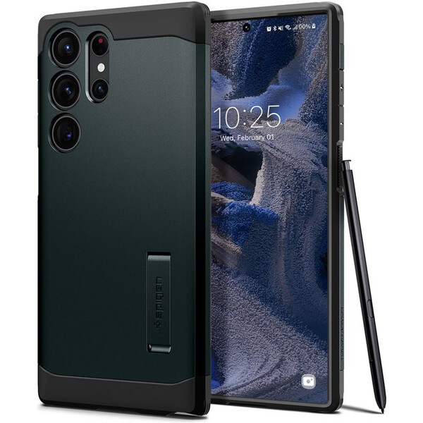 Spigen Tough Armor kryt Samsung Galaxy S23 Ultra zelený
