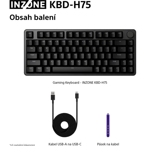 Sony INZONE KBD-H75 herní klávesnice - Klávesnice - Obrázek FPBH000K01