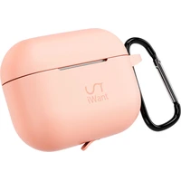 iWant Airpods Pro 3 silikonové pouzdro s karabinou růžové - Pouzdra