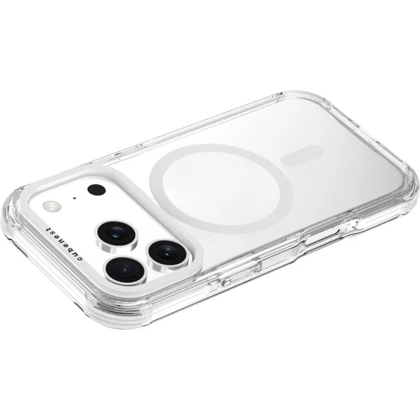 Cubenest MagPro Strong Guard MagSafe kryt iPhone 17 Pro bílý - Pouzdra - Obrázek FRBK000K01