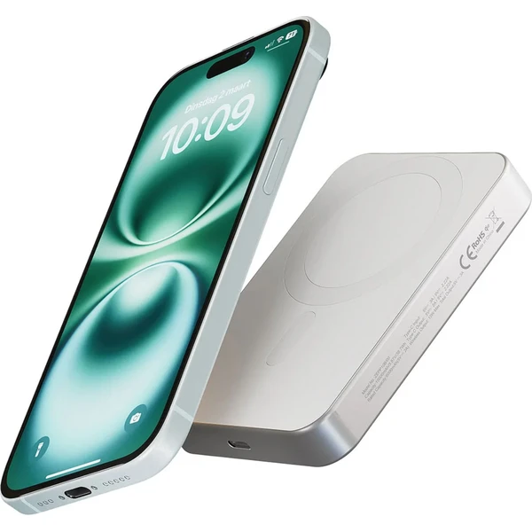 ZENS Pro 1 MagSafe/Qi2 slim powerbanka (10000 mAh), 15 W, USB-C, bílá - Powerbanky - Obrázek FRFL000K01