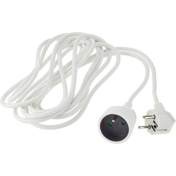 PremiumCord Prodlužovací přívod 230V 1m MF Bílá