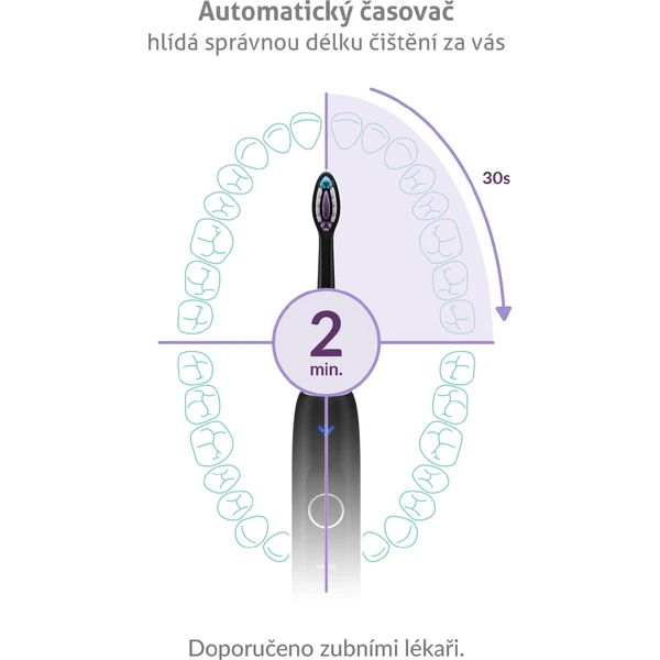 TrueLife SonicBrush Clean70 UV sonický kartáček černý - Zubní kartáčky - Obrázek FRUL000K01