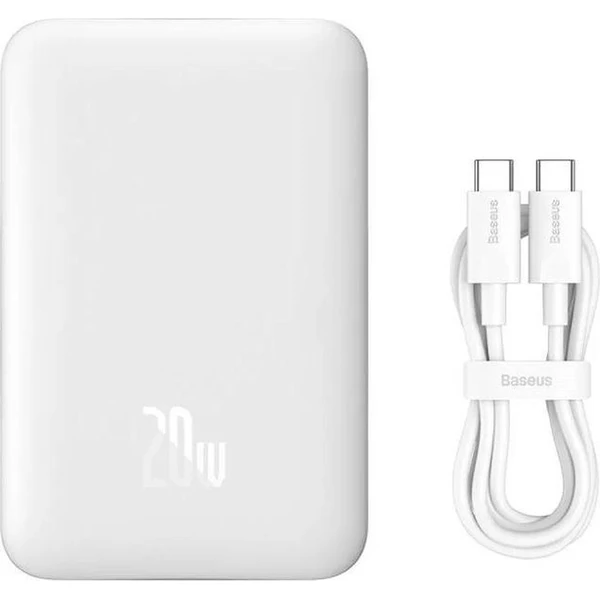 Baseus Magnetic Mini Air 10000mAh, 20W bílá - Powerbanky - Obrázek FSHL000K01