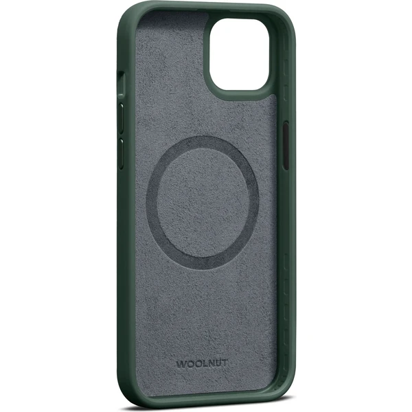Woolnut MagSafe kožený kryt pro iPhone 15 Plus tmavě zelený - Pouzdra - Obrázek FU00000L01