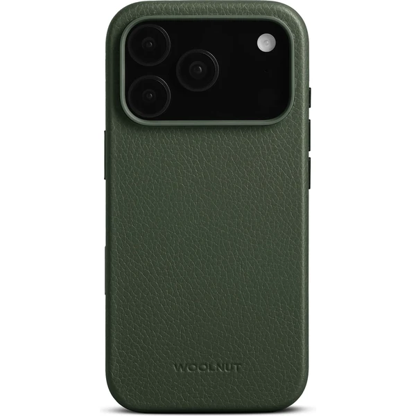 Woolnut MagSafe kožený kryt iPhone 17 Pro tmavě zelený - Pouzdra - Obrázek FULH000K01
