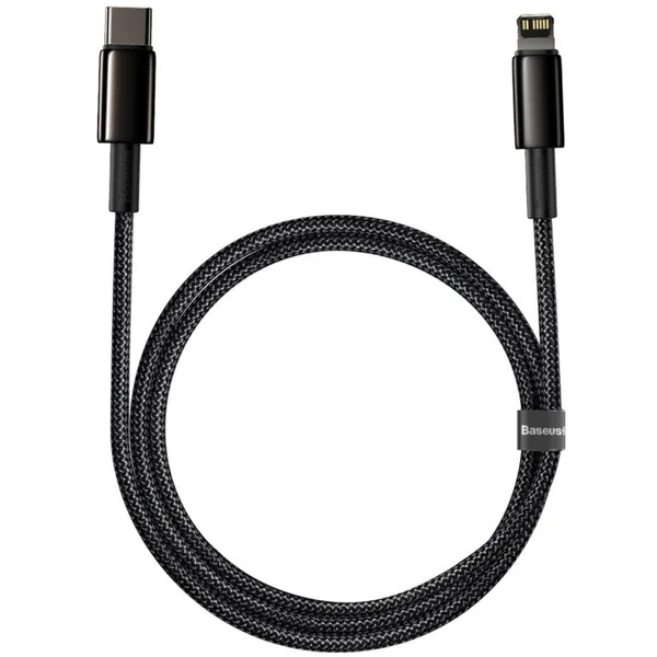 Baseus Tungsten Gold USB-C/Lightning napájecí kabel 20W 1m černý - Kabely a redukce - Obrázek FVKGF00101