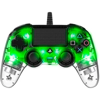 Nacon Gamepad Compact Controller Clear Green (PS4) - Herní ovladače