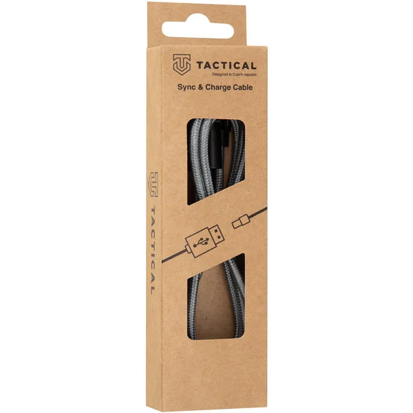 Tactical Fast Rope Aramid Cable USB-A/USB-C napájecí kabel 15W 0,3m šedý - Kabely a redukce - Obrázek FX8Z000501