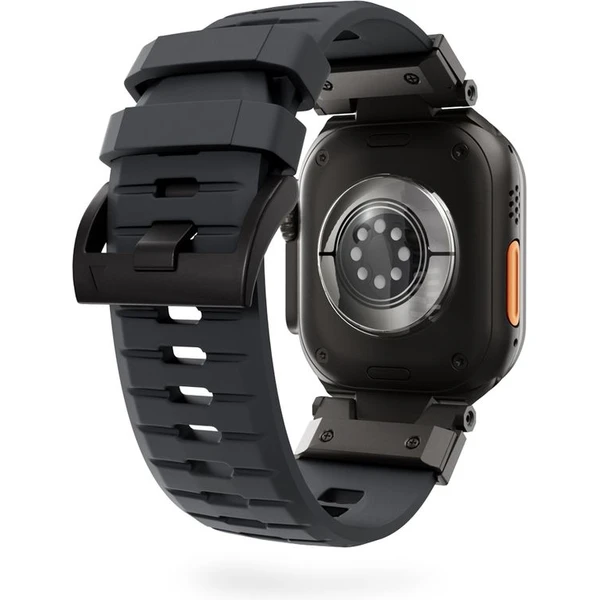 Epico Rubber Pro řemínek s nerezovým zapínáním pro Apple Watch 49/46/45/44/42mm černý - Řemínky - Obrázek FZMJ000K01