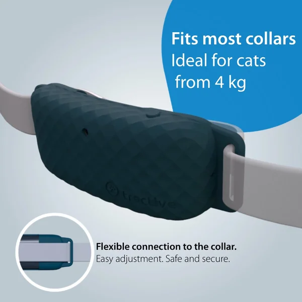 Tractive GPS CAT 4 LTE Tracker a monitor aktivity pro kočky půlnoční modrá - Lokátory - Obrázek G0F9300401